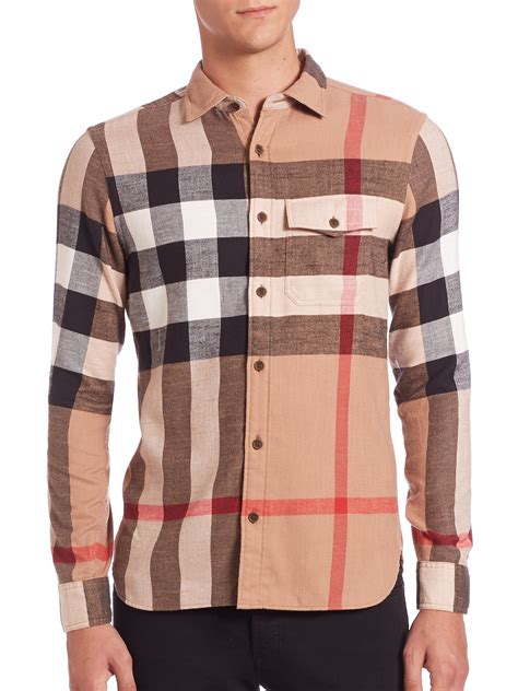 burberry check shirt men|Burberry Check shirt men's.